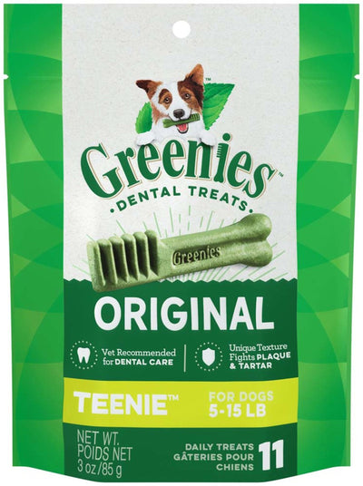 Greenies Dog Dental Treats Teenie, Original, 1ea/3 oz, 11 ct