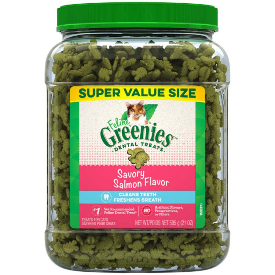 Greenies Feline Adult Cat Dental Treats Savory Salmon, 1ea/21 oz