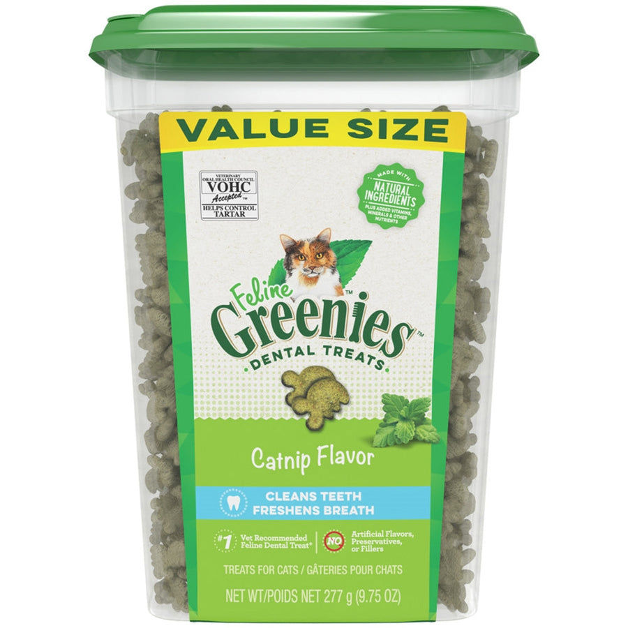 Greenies Feline Adult Cat Dental Treats Catnip, 1ea/9.75 oz