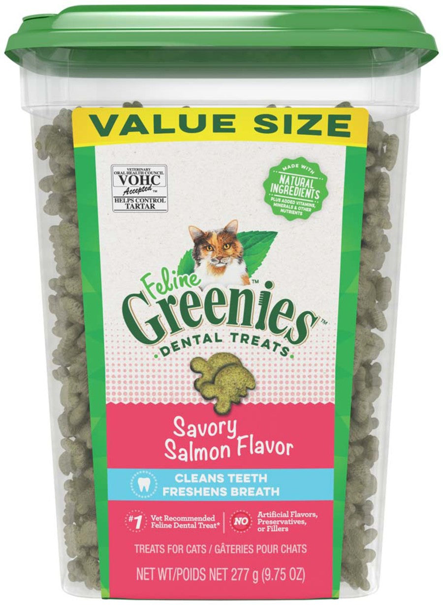 Greenies Feline Adult Cat Dental Treats Savory Salmon, 1ea/9.75 oz