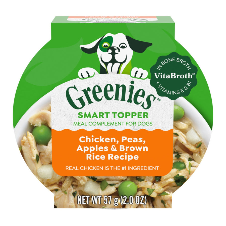 Greenies Smart Topper Meal Compliment for Dogs Chicken, Peas, Apples Brown Rice, 10ea/2 oz