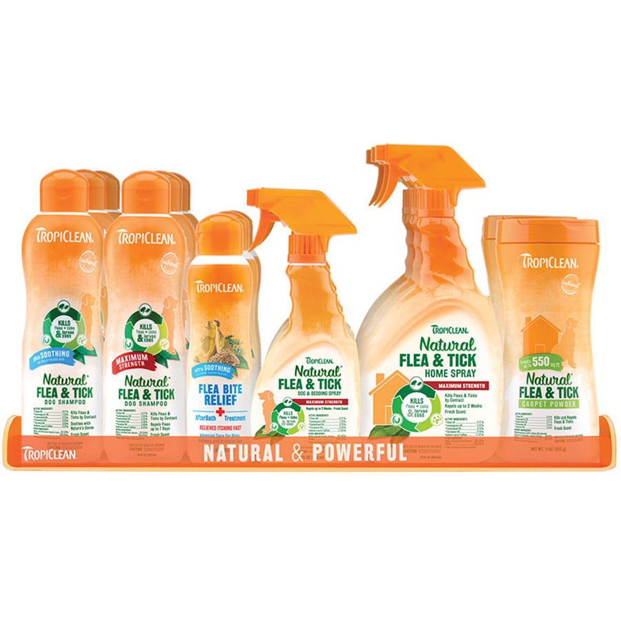 TropiClean Natural Flea & Tick Counter Display 1ea/15Pc