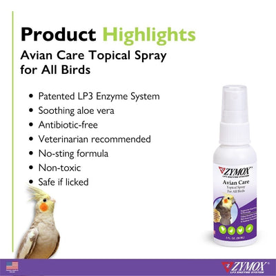 Zymox Avian Care Topical Solution Spray 2 oz (3pack)