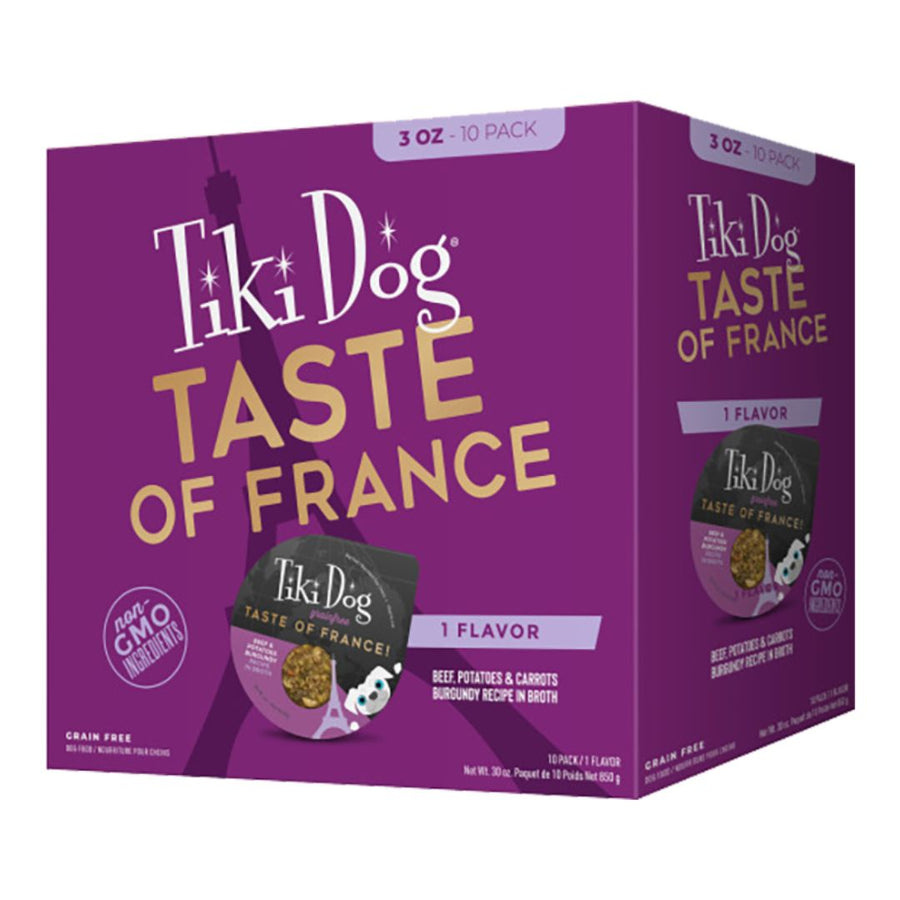 Tiki Pet Dog Taste Of The World France Beef 3Oz Cup 10 Pack