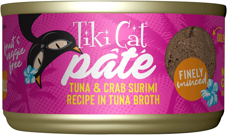 Tiki Pets Cat Grill Tuna and Crab Surimi Pate 2.8oz. (Case of 12)