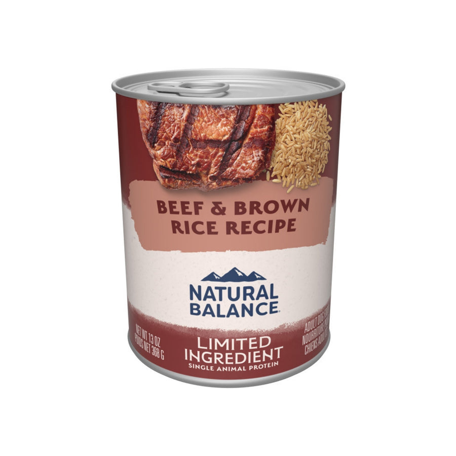 Natural Balance Pet Foods Limited Ingredient Canned Dog Food Beef & Brown Rice 13oz