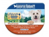 Natural Balance Pet Foods Original Ultra Delectable Delights Wet Dog Food Tub Woof'erole in Broth 2.75oz