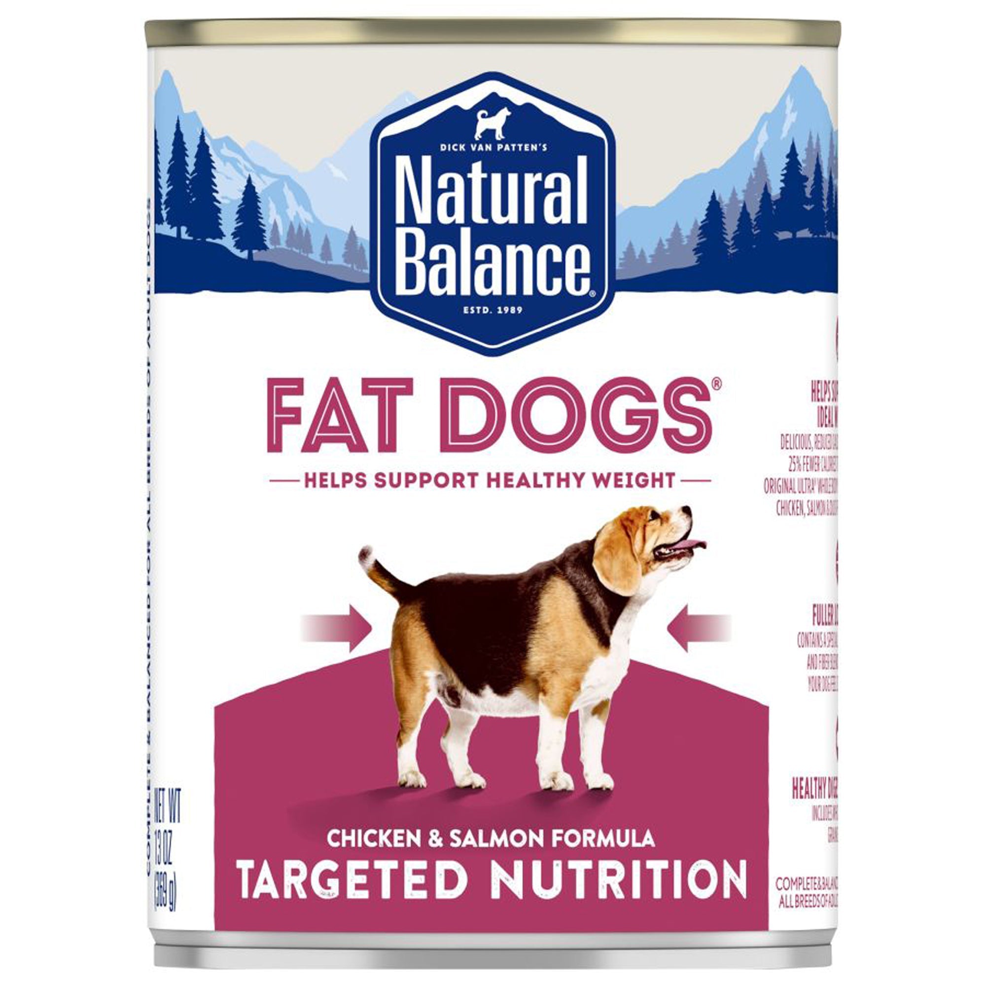 Natural Balance Pet Foods Original Ultra Fat Dogs Canned Dog Food Chicken & Salmon 13oz