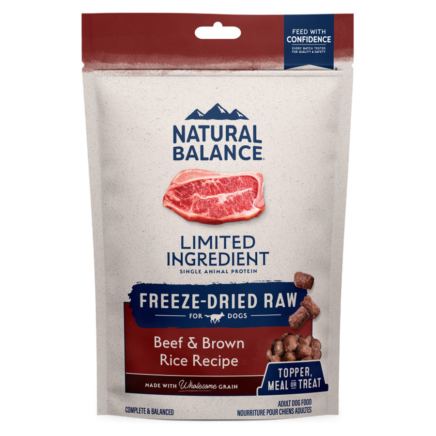 Natural Balance Pet Foods L.I.D. Freeze Dried Raw Dog Food Beef & Brown Rice 6oz