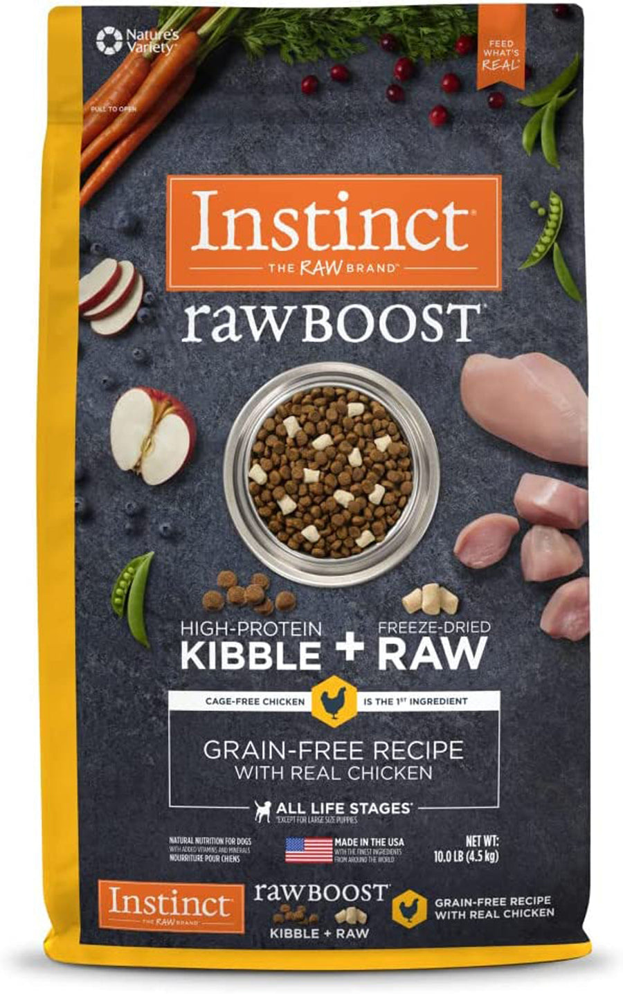 Natures Variety Instinct Raw Boost Chicken 10Lb Grain Free