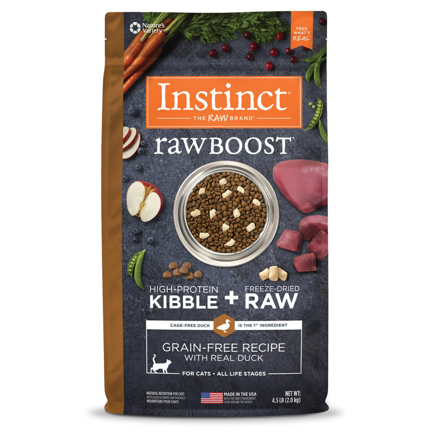 Natures Variety Instinct Cat Raw Boost Duck 4.5Lb Grain free