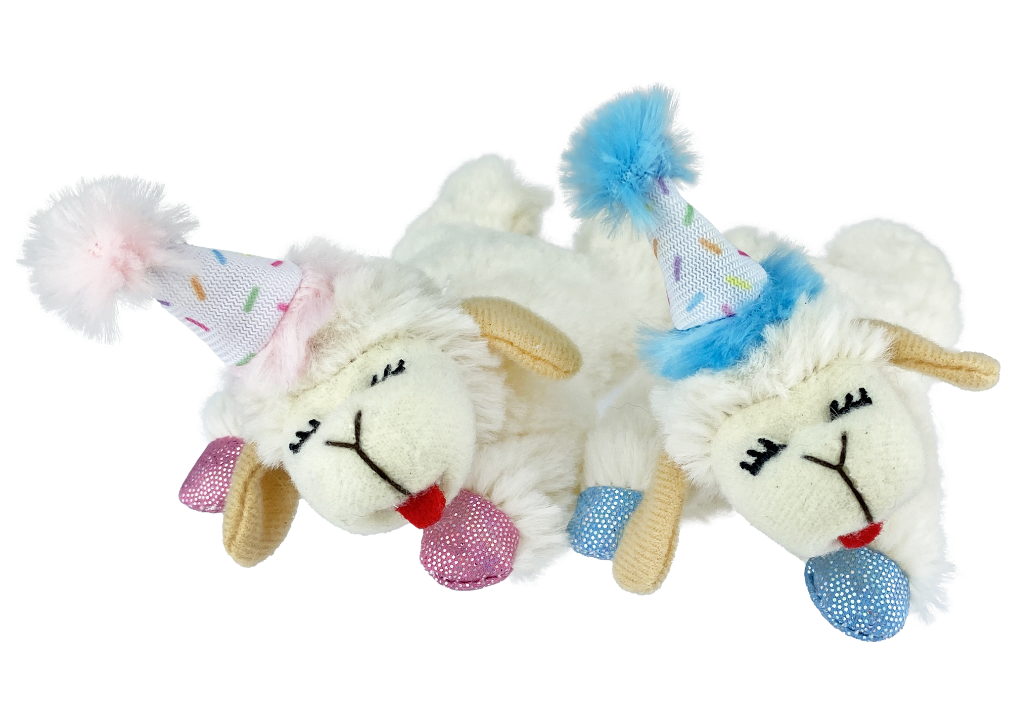 Multipet Lamb Chop Birthday Cat Toy 4" Pink