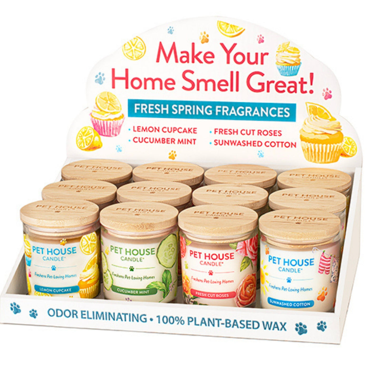 Pet House Candle Spring Display 12 Piece