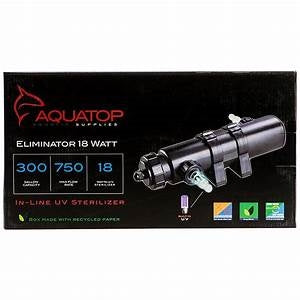 Aquatop Eliminator Series In-Line UV Sterilizer Black 18 Watt