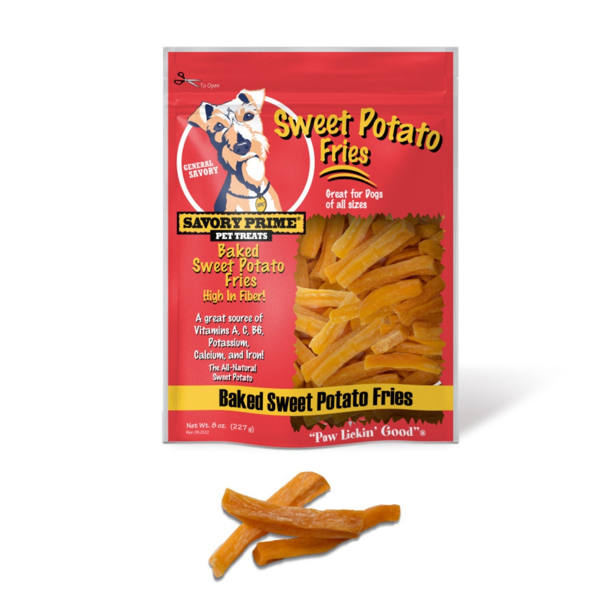 Savory Prime Baked Sweet Potato Fries Dog Treat 8oz. (2 pack)