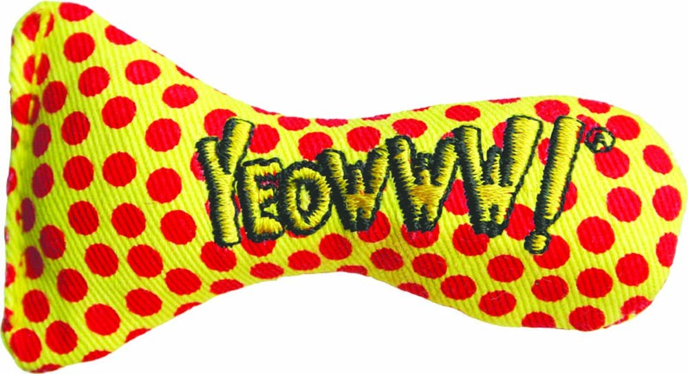 Yeowww Stinkies Catnip Toy Yellow, Red, 3 in