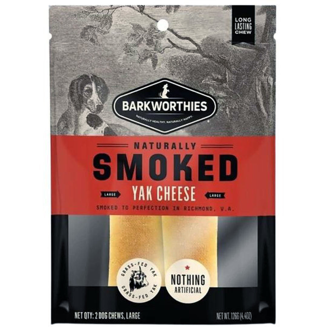 Barkworthies Smoked Yak Cheese Dog Treat 1ea/LG/2 ct