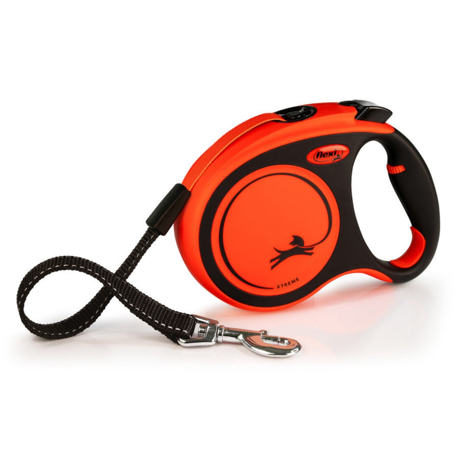 Flexi Xtreme Retractable Leash Orange Black, 1ea/MD, 16 ft