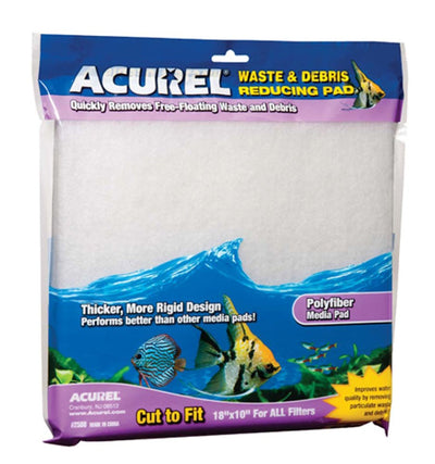 Acurel Cut to Fit Infused Media Pad Waste Debris Reducing, White, 1ea/18 In X 10 in