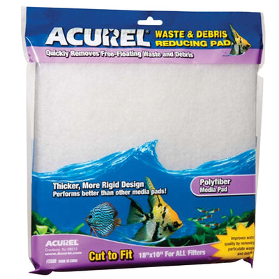 Acurel Cut to Fit Infused Media Pad Waste Debris Reducing, White, 1ea/18 In X 10 in