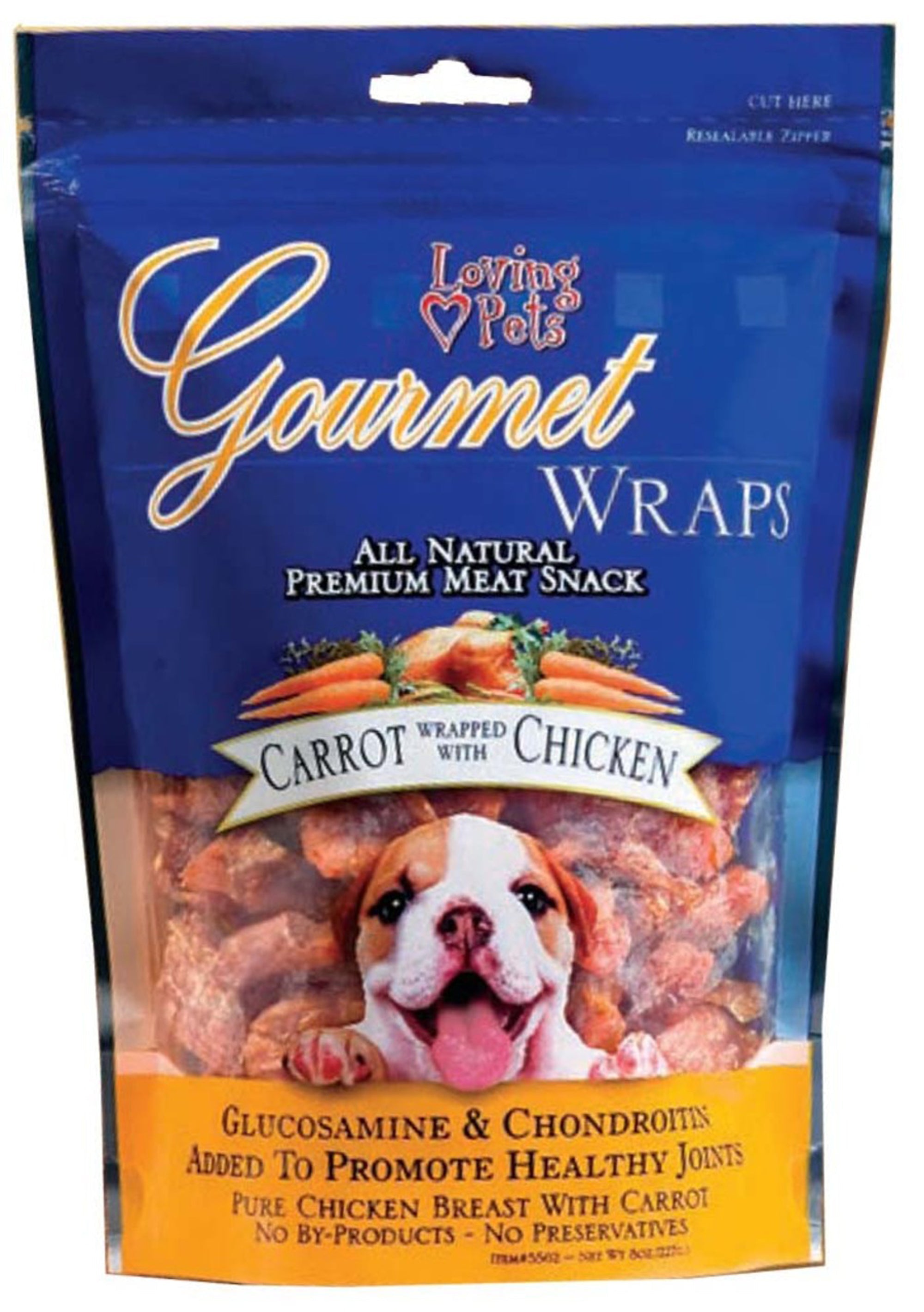 Loving Pets Gourmet Wraps Dog Treat Carrot Chicken, 1ea/6 oz
