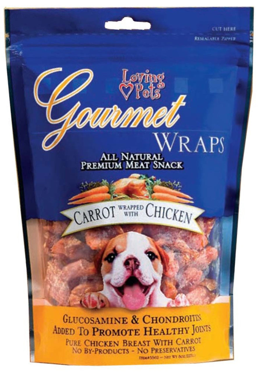 Loving Pets Gourmet Wraps Dog Treat Carrot Chicken, 1ea/6 oz