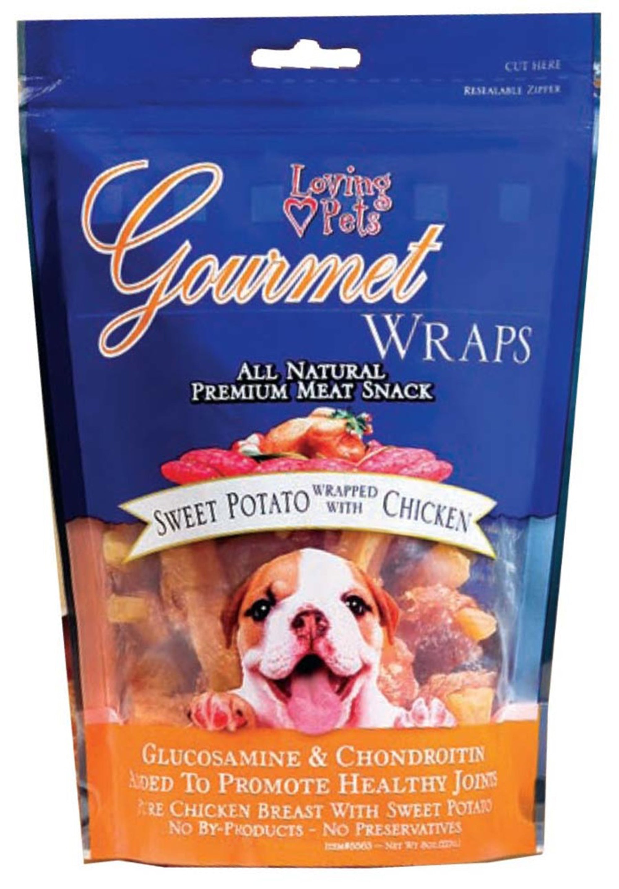 Loving Pets Gourmet Wraps Dog Treat Sweet Potato Chicken, 1ea/8 oz