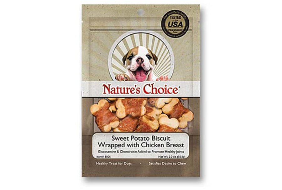 Loving Pets Nature's Choice Wrapped Biscuit Dog Treats Sweet Potato Chicken, 1ea/2 oz