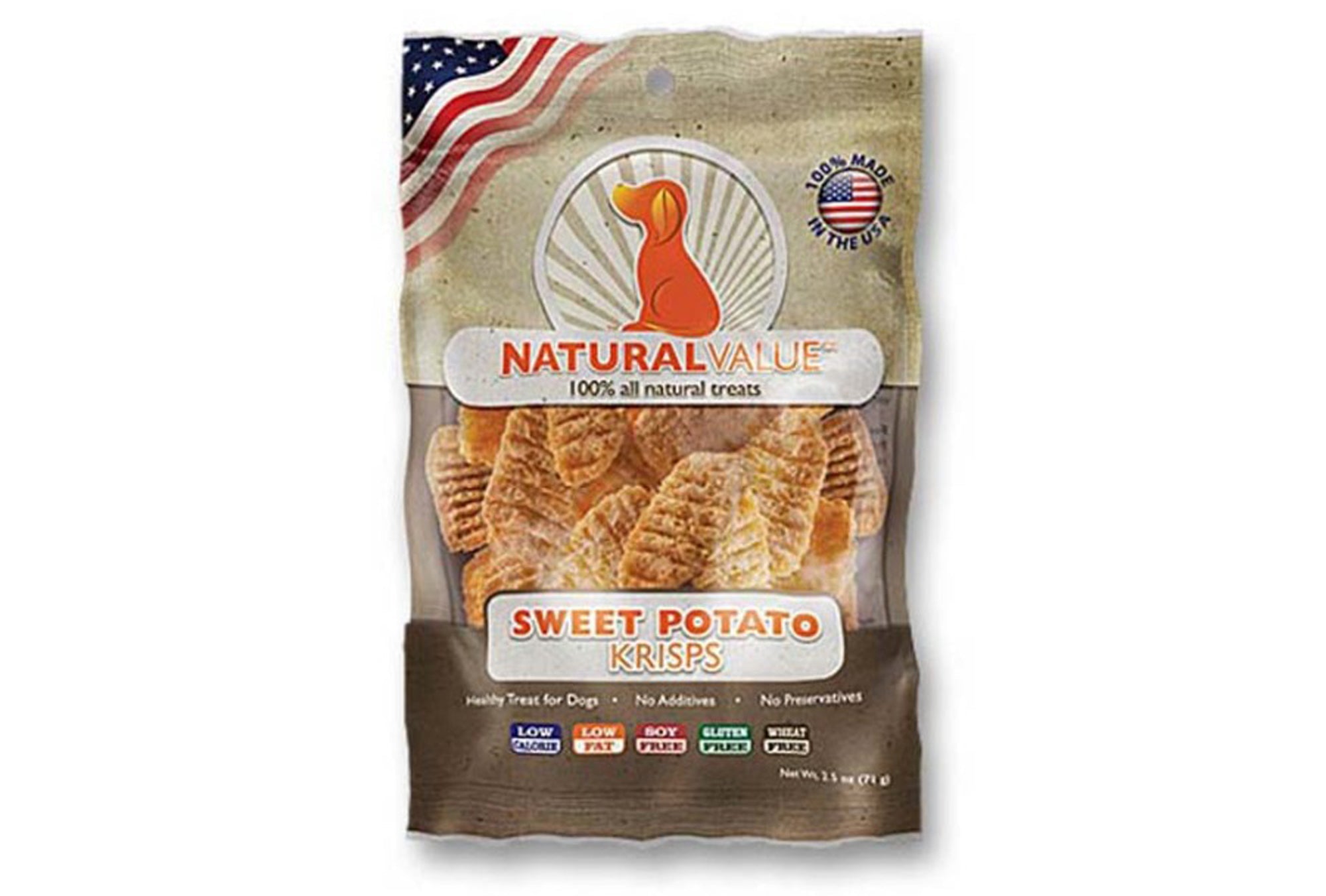 Loving Pets Natural Value Krisps Dog Treats Sweet Potato, 1ea/2.5 oz