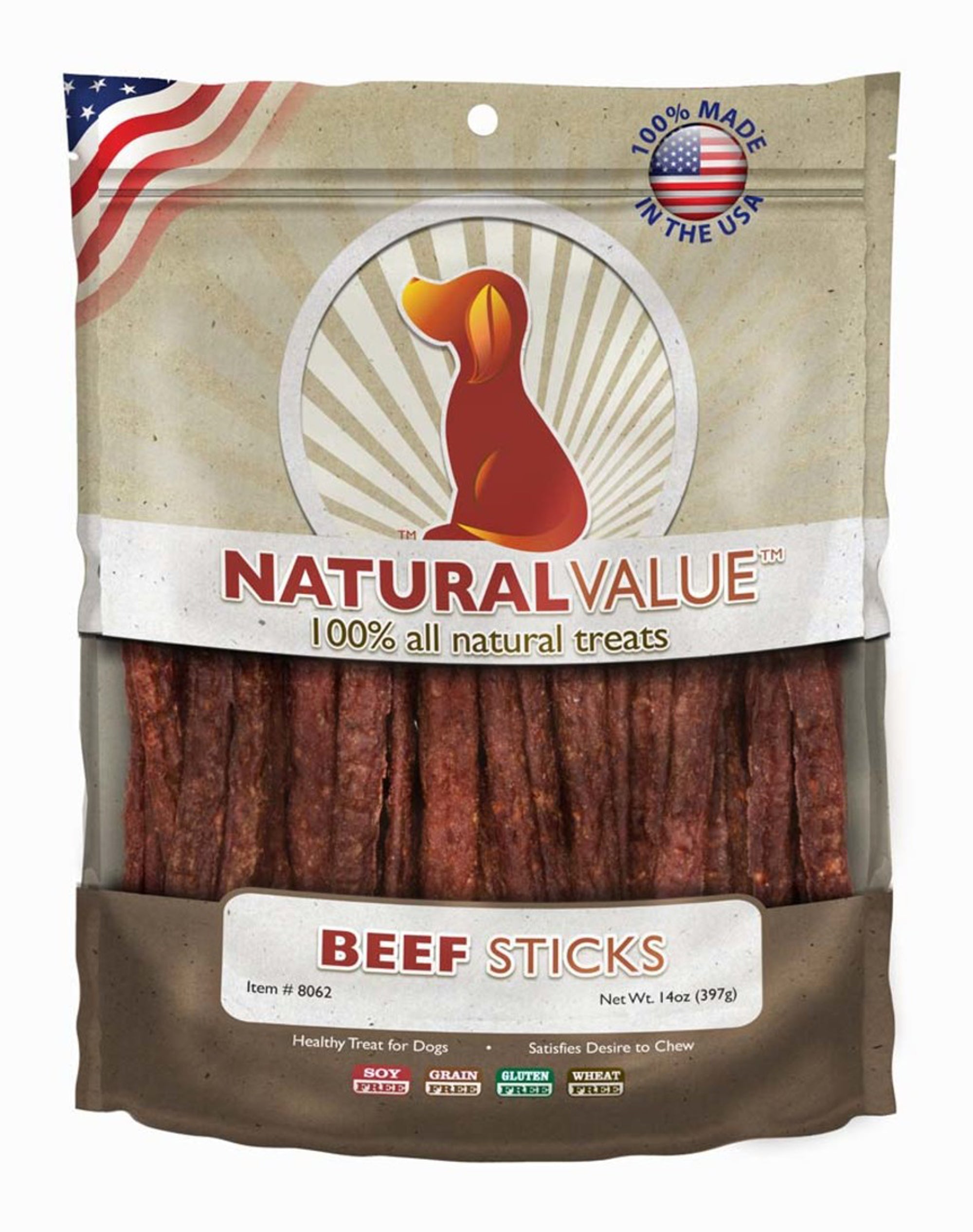 Loving Pets Natural Value Sticks Dog Treats Beef, 1ea/14 oz