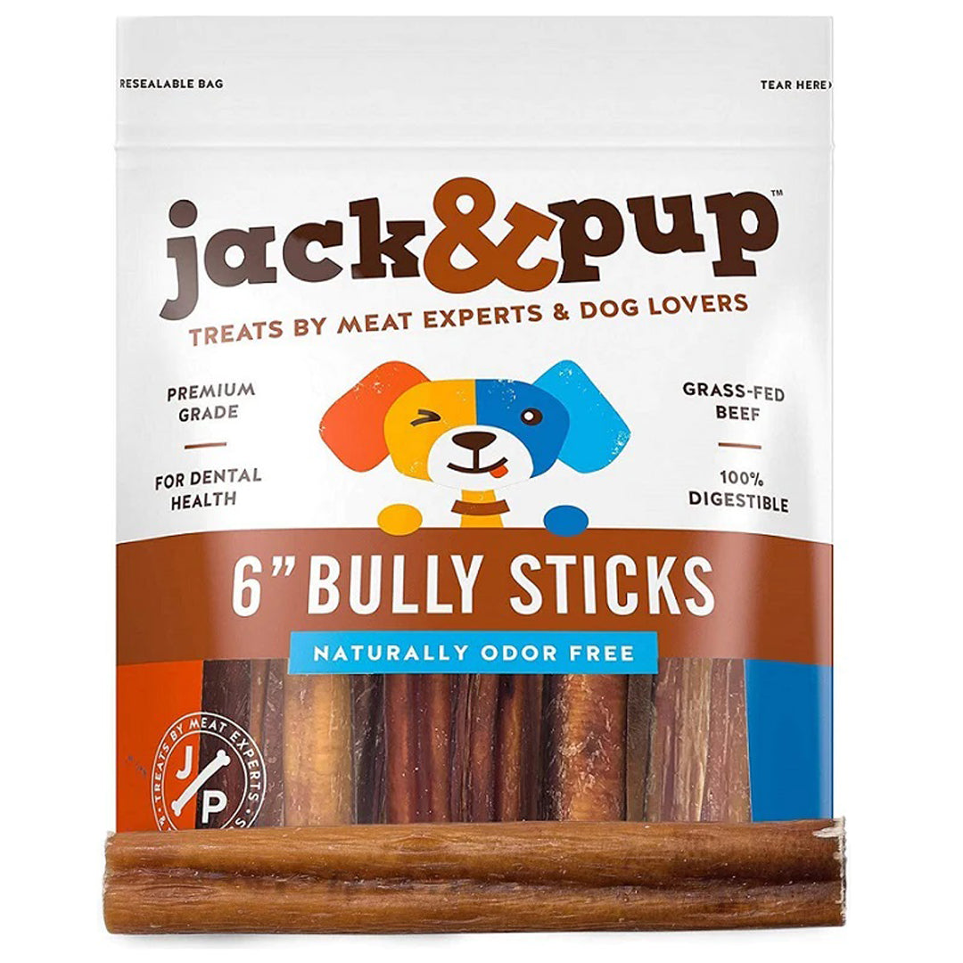 Jack & Pup D 6" Jumbo Bully Stick 40Ct Disp Box