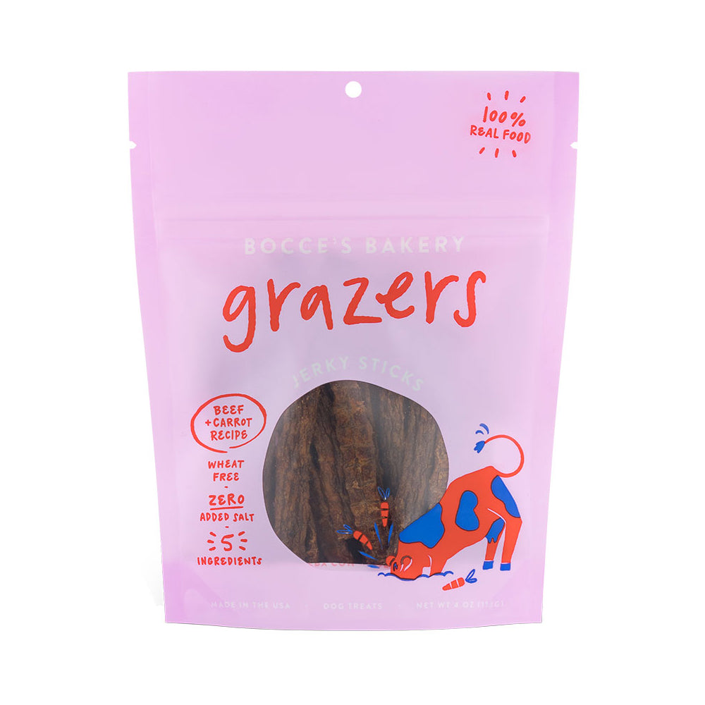 Bocces Dog Grazers Beef 4 oz