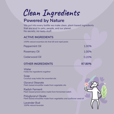 Kin+Kid Flea/Tick Lavender Protect Spray 12oz.