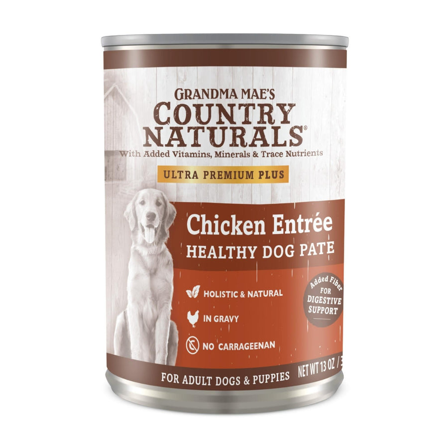 Grandma Mae's Country Naturals Healthy Dog Pate Wet Dog Food Chicken Entrée 13oz