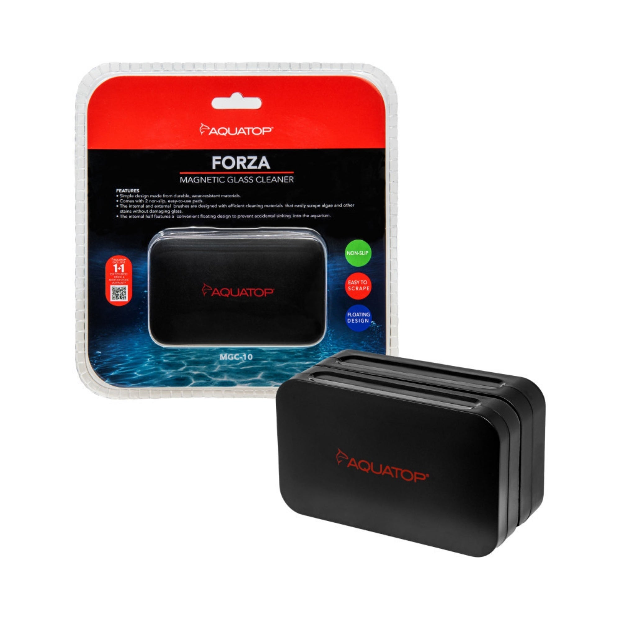 Aquatop Forza Magnetic Glass Cleaner for Glass 3/8-1/2in