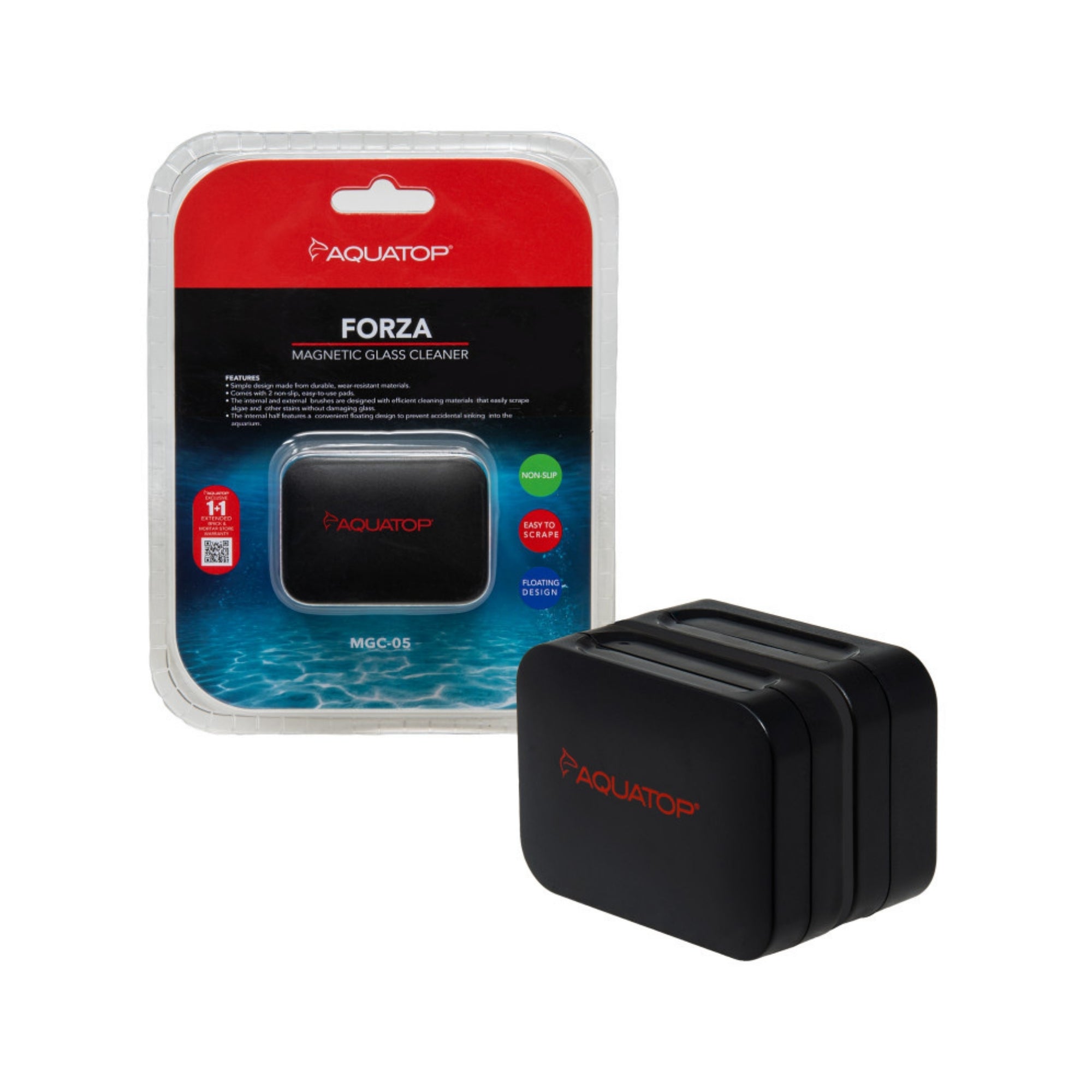 Aquatop Forza Magnetic Glass Cleaner 1ea/For Glass 3/161/4 in