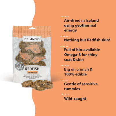 Icelandic Redfish Skin Rolls Single Bag