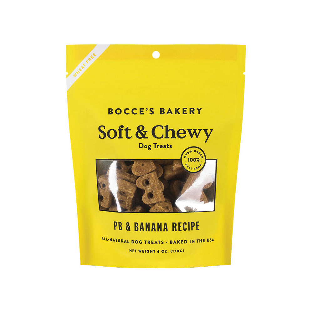 Bocces Bakery Dog Soft And Chewy Peanut Butter Banana 6oz