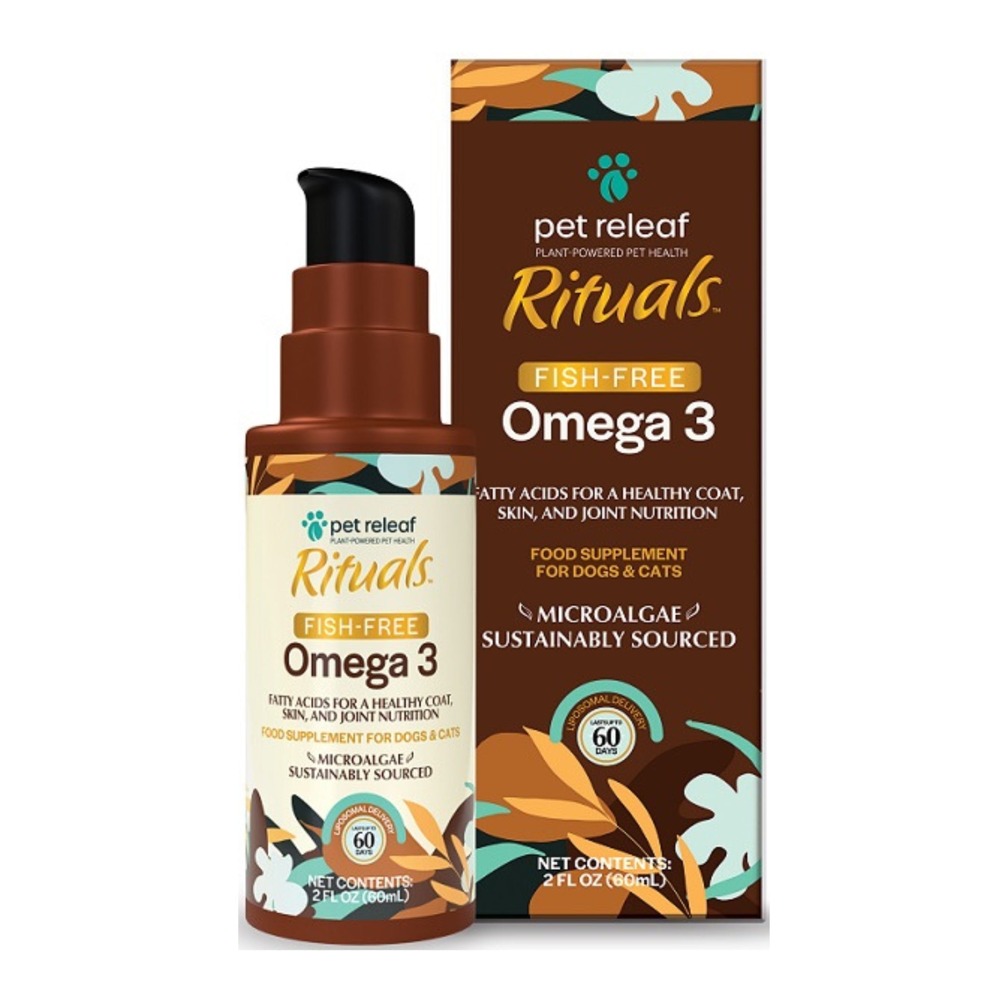 Pet Relief Rituals Dog & Cat 2oz./30 Omega 3 Algae Fish Free