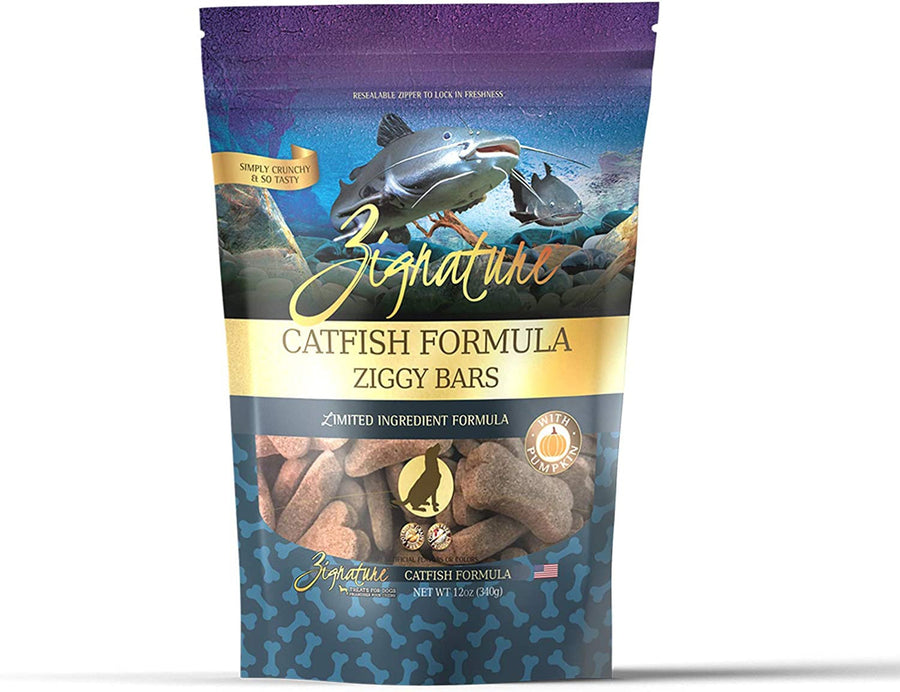 Zignature Dog Ziggy Bar Treat Catfish 12oz.