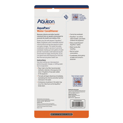 Aqueon AquaPacs Water Conditioner 6ea/12 pk, 10 gal