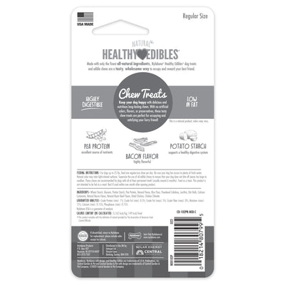 Nylabone Healthy Edibles AllNatural Long Lasting Bacon Chew Treats Bacon, SMall/Regular  Up To 25 Ibs. 1 ct
