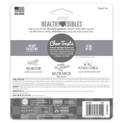 Nylabone Healthy Edibles AllNatural Long Lasting Chew Treats Bacon, 1ea/SMall/Regular  Up To 25 Ibs. 3 ct