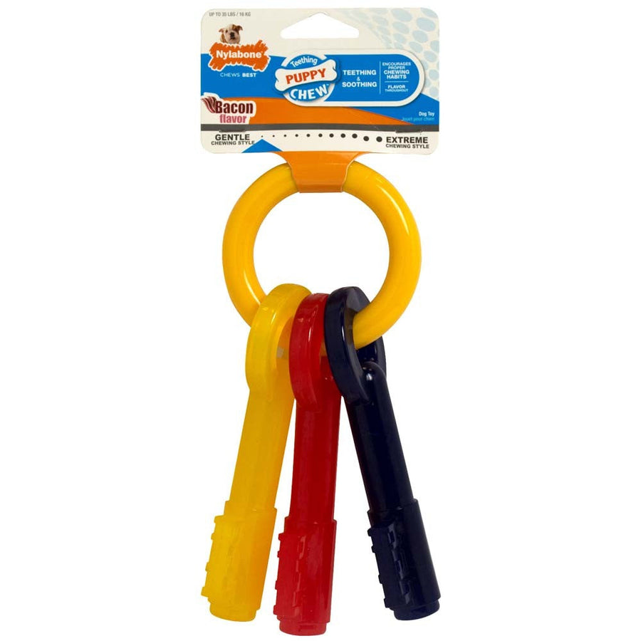 Nylabone Just for Puppies Teething Chew Toy Keys Bacon, 1ea/Medium/Wolf  Up To 35 Lbs. 1 ct