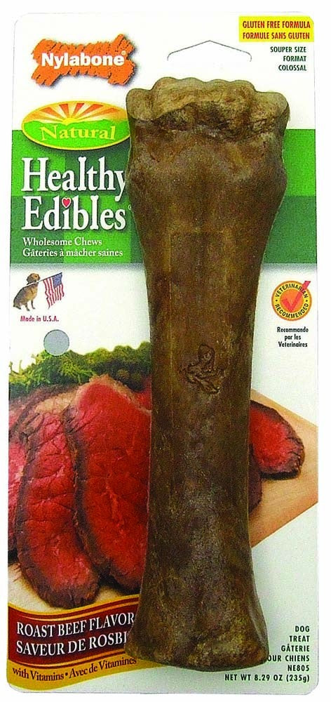 Nylabone Healthy Edibles AllNatural Long Lasting Chew Treats 1 Count, 1ea/Souper  50 lb
