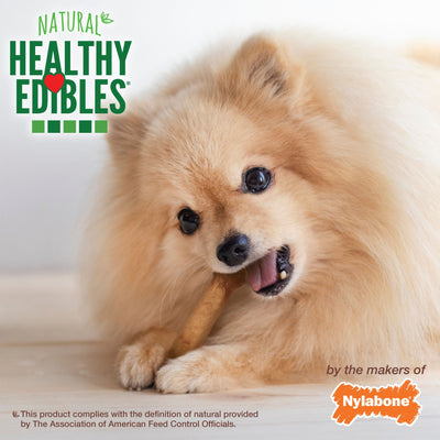 Nylabone Healthy Edibles AllNatural Long Lasting Roast Beef and Chicken Dog Chew Treats Roast Beef  Chicken, XS/Petite  Up To 15 Lbs. 8 ct