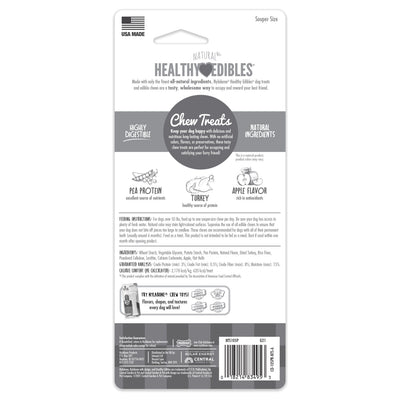 Nylabone Healthy Edibles AllNatural Long Lasting Turkey  Apple Dog Chew Treats Turkey  Apple, XL/Souper  50 Lbs. 1 ct