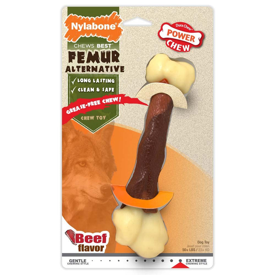 Nylabone Power Chew Femur Dog Bone Alternative Beef, 1ea/Large/Giant  Up To 50 Lbs. 1 ct