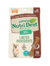 Nylabone Nutri Dent Filet Mignon Dog Dental Chews Filet Mignon 1ea/Mini - 5 Lbs. To 10 lb (78 ct)