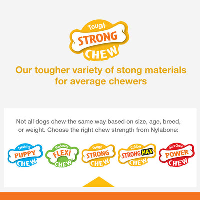 Nylabone Strong Chew Real Wood Dog Stick Toy Maple Bacon 1ea/Medium/Wolf - Up To 35 lb